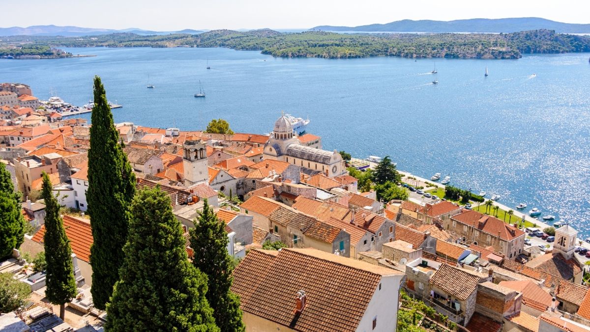 Aerial view of Sibenik