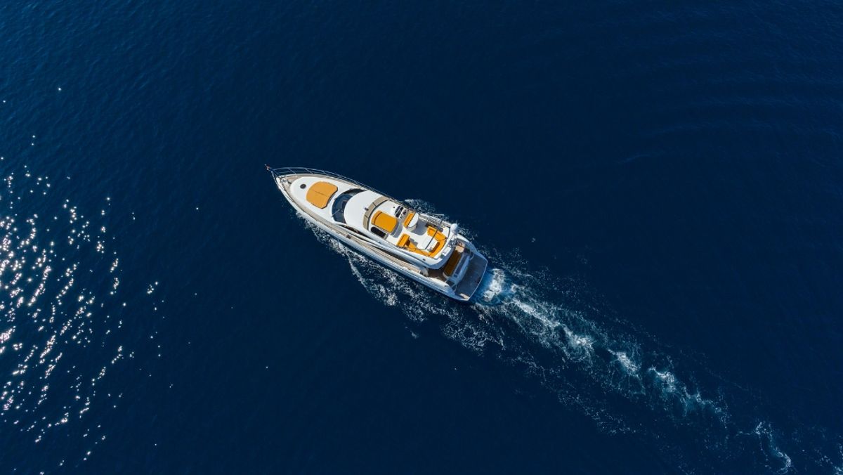 Luxury Yacht Aerial View