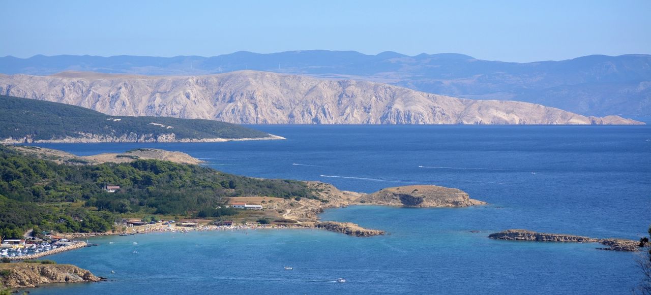 Lopar bay on the Rab island in the Adriatic sea in Croatia