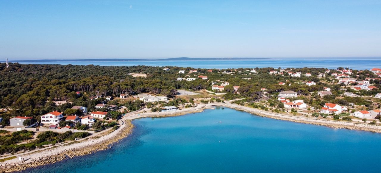 Aerial view of Croatian island Silba