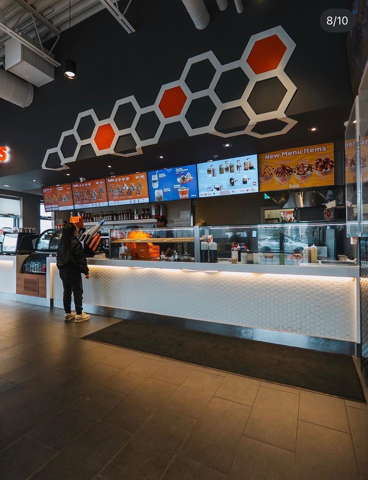 Service counter and menu wall