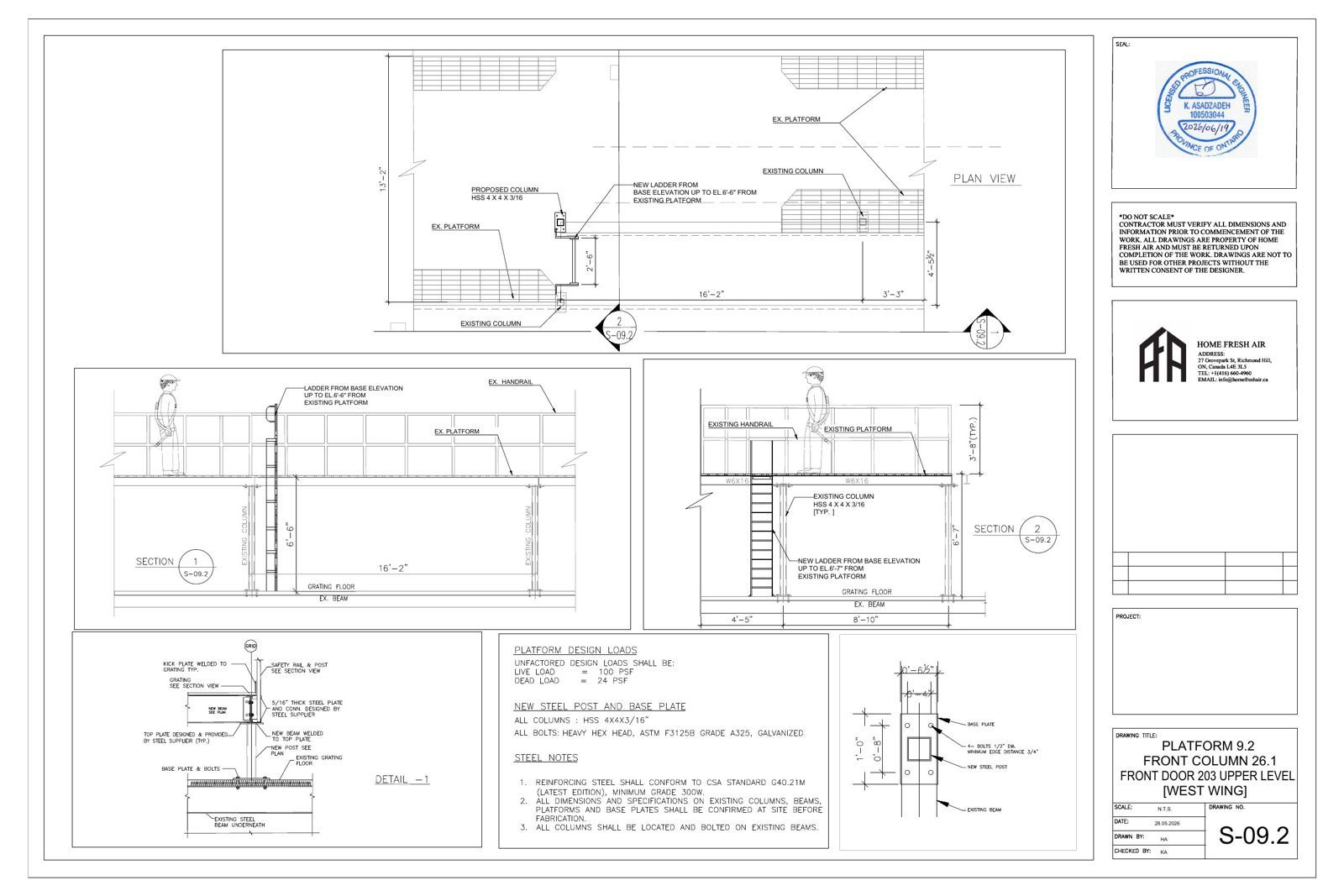 Sheet S-09.2, platform 8.2