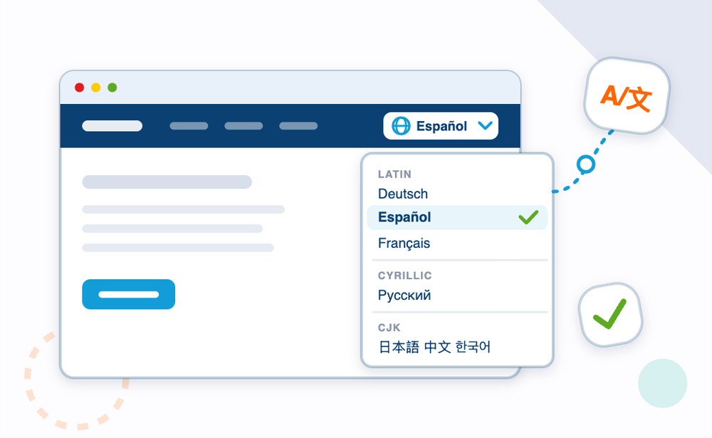 ブログヘッダー言語セレクター