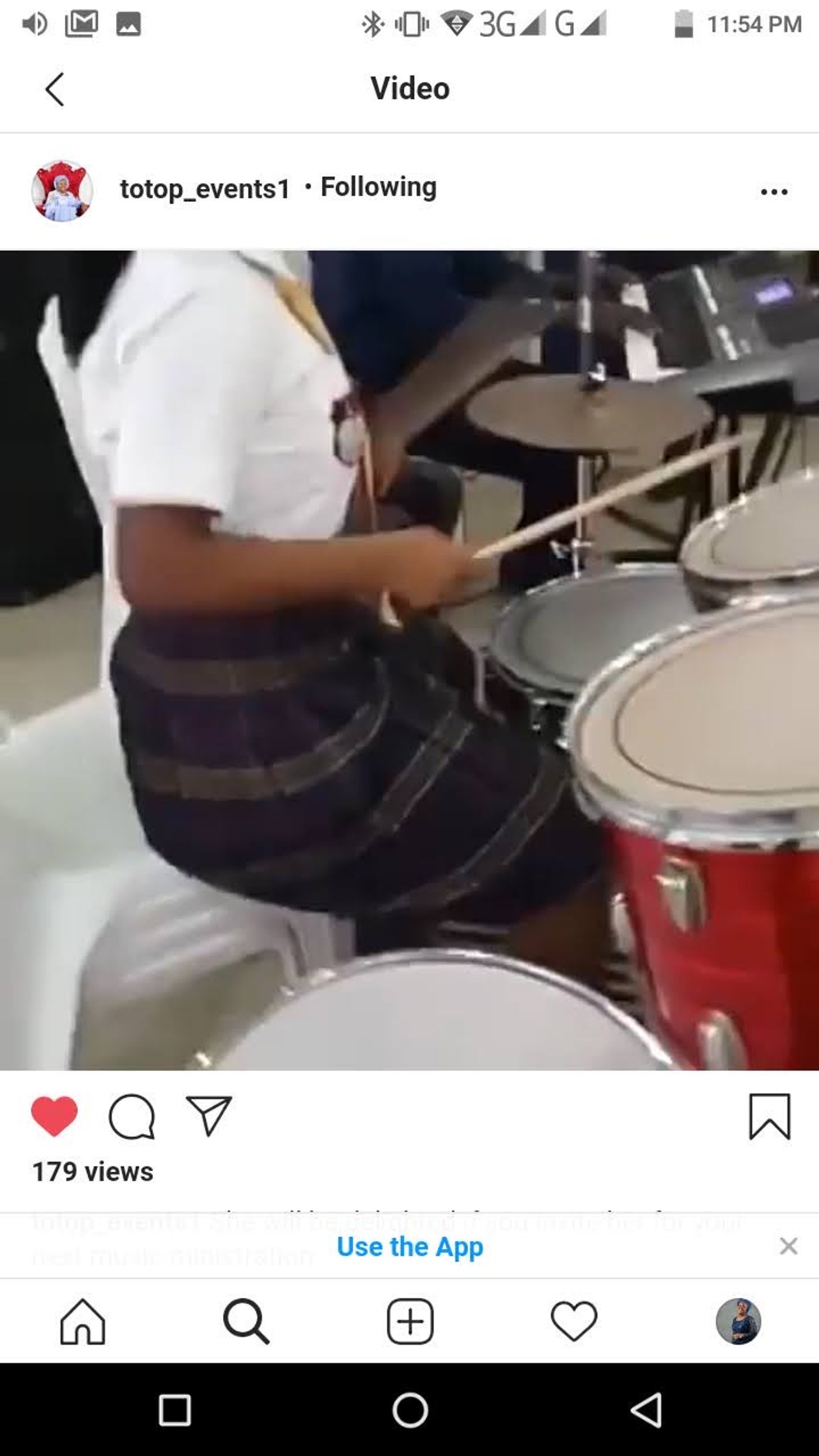 Drumming at secondary school assembly