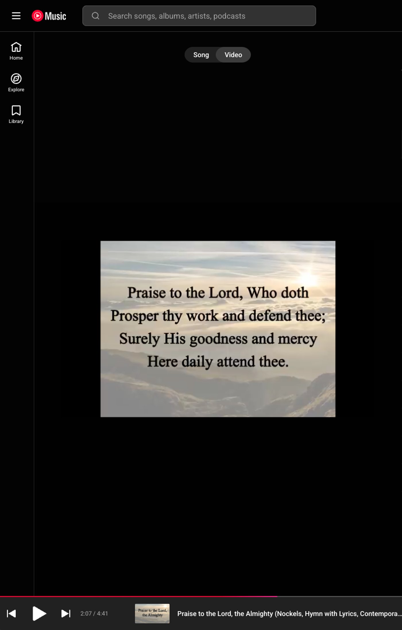 Praise to the Lord, the Almighty hymn lyrics