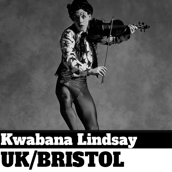 Performer in clown makeup playing the violin