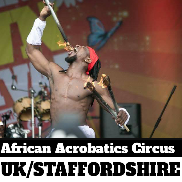 Street performer fire eating