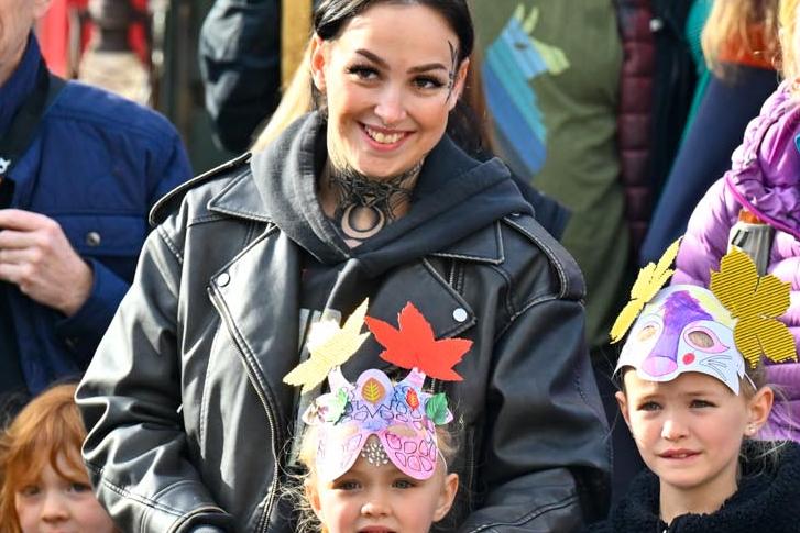 A woman with her children