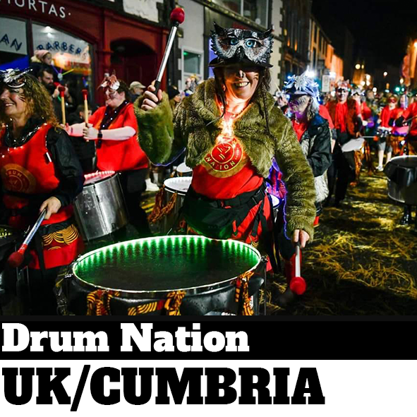 Drummers performing in street