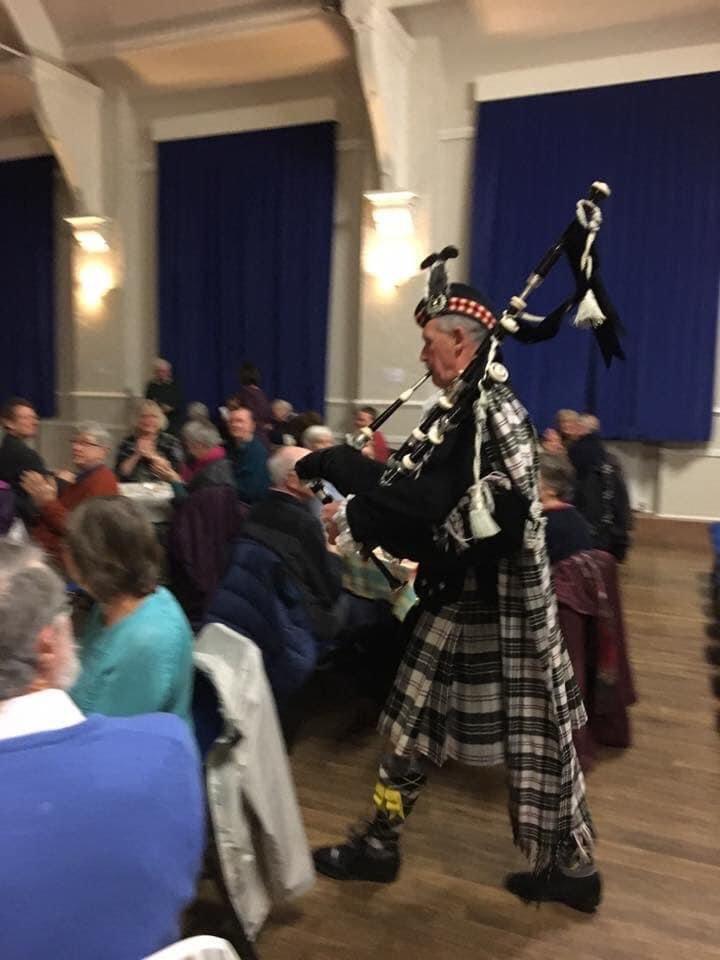 Man playing The bagpipes