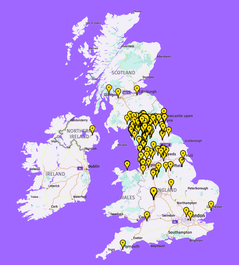 Visitor map - plots on map