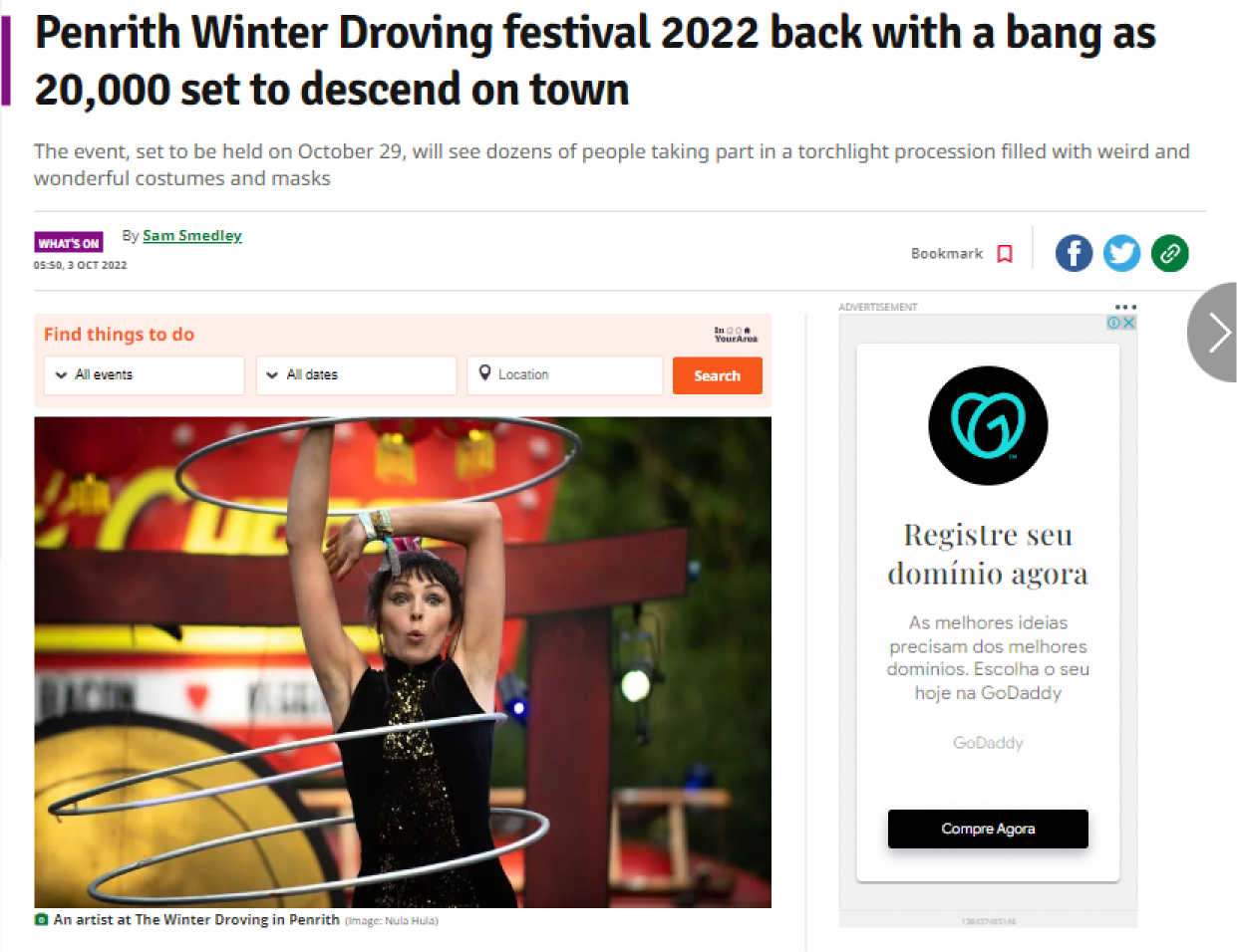 Press release saying "penrith winter droving festival 2022 back with a bang as 20,000 set to descend on town"