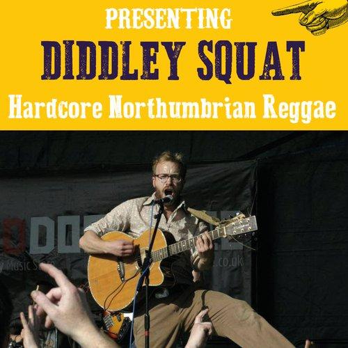 Diddley Squat playing guitar at winter droving 2022