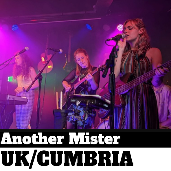 Another mister performing on stage, three women on stage with instruments