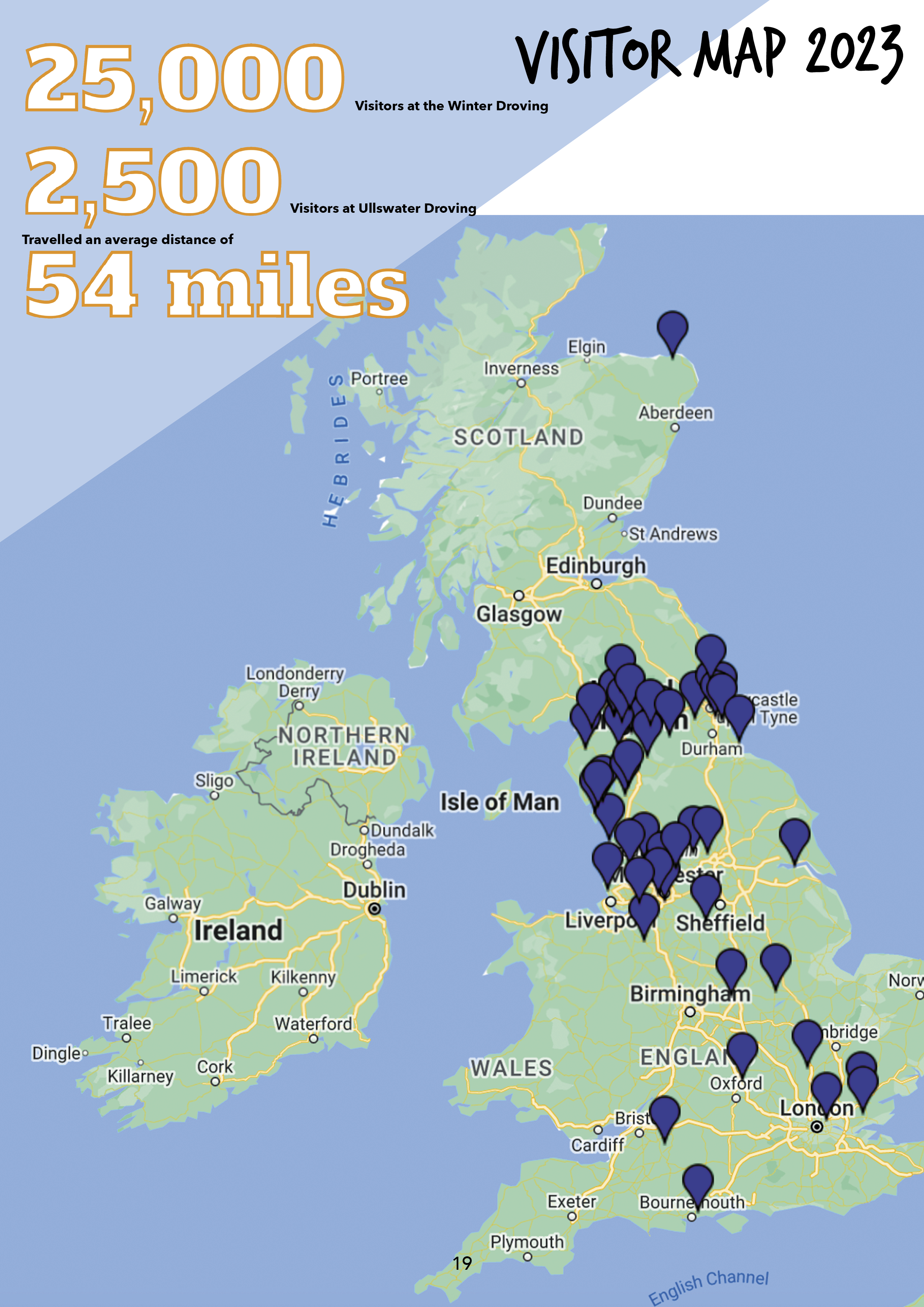 Visitor map - plots on map