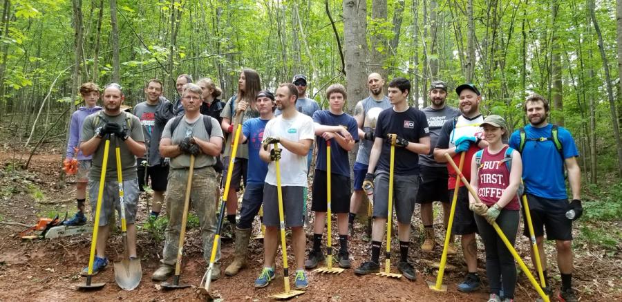 Trail work day, Cedar Valley Bike Park