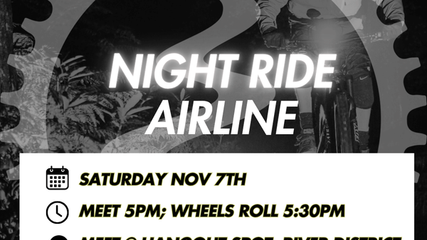 Social NIGHT ride Airline Nov 7