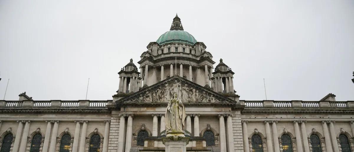 The domed front of Belfast City Hall