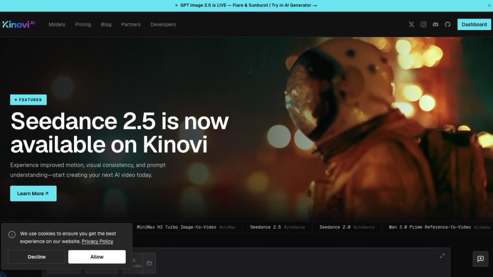 Kinovi AI Video Studio & Multi-Model API Kinovi AI Video Studio & Multi-Model API