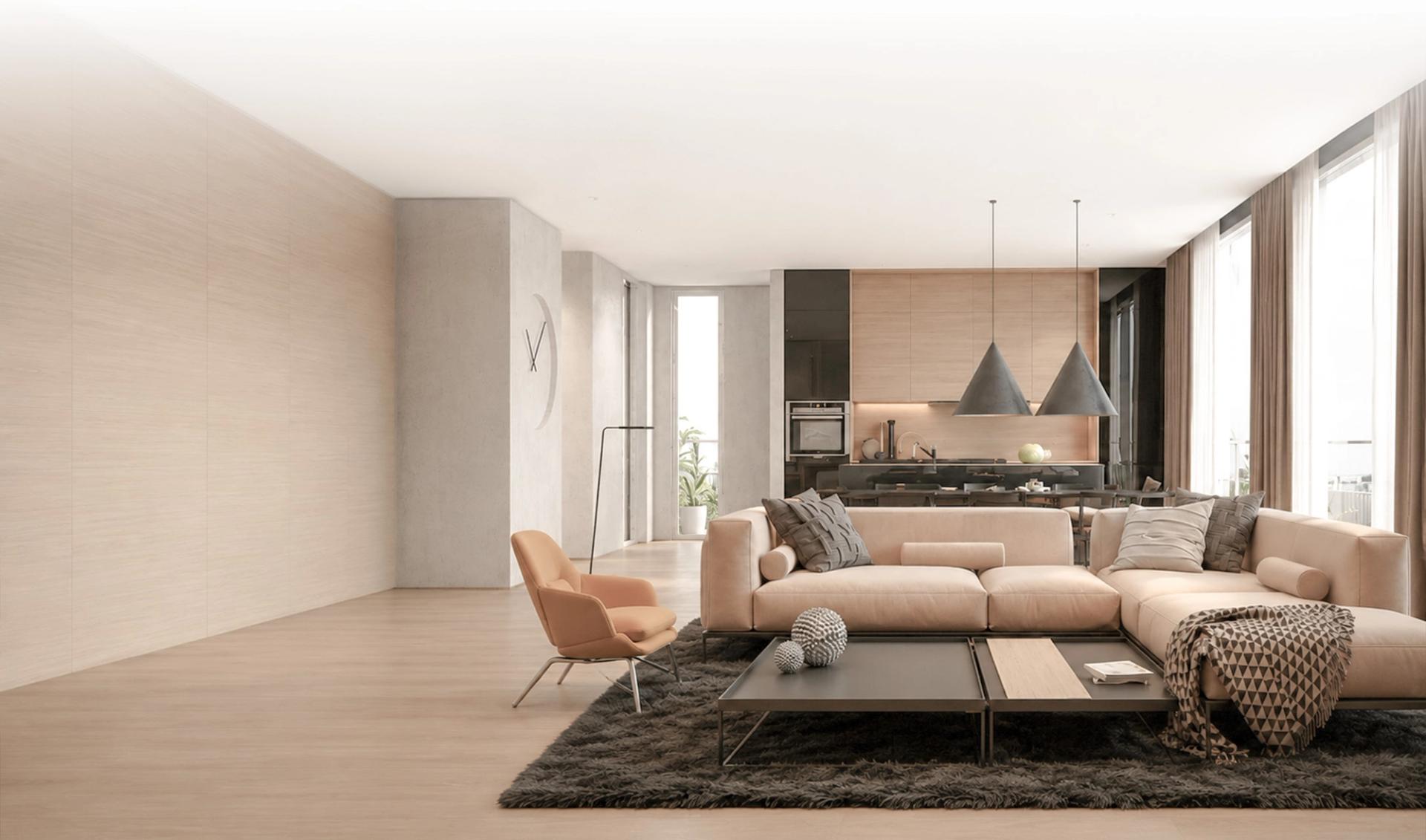 A warm lounge in a managed property, prepared ahead of a guest arrival.