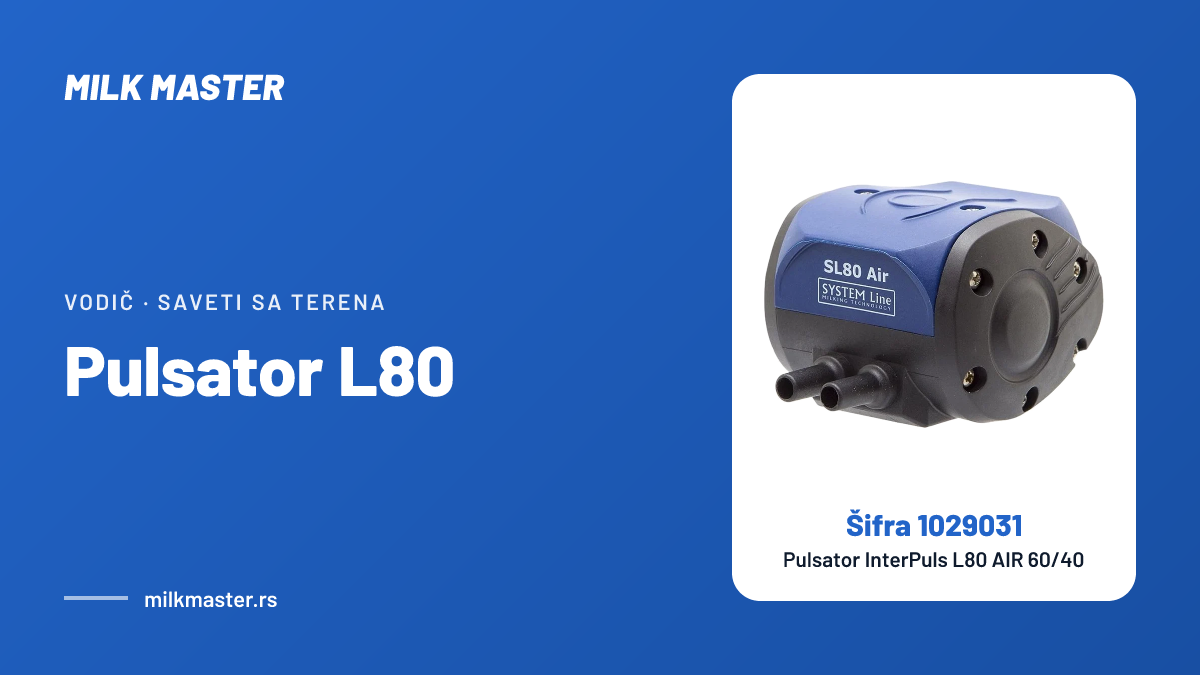 Pulsator L80: kako radi InterPuls L80 AIR 60/40 i šta se menja pri servisu, uz Pulsator InterPuls L80 AIR 60/40 (šifra 1029031)