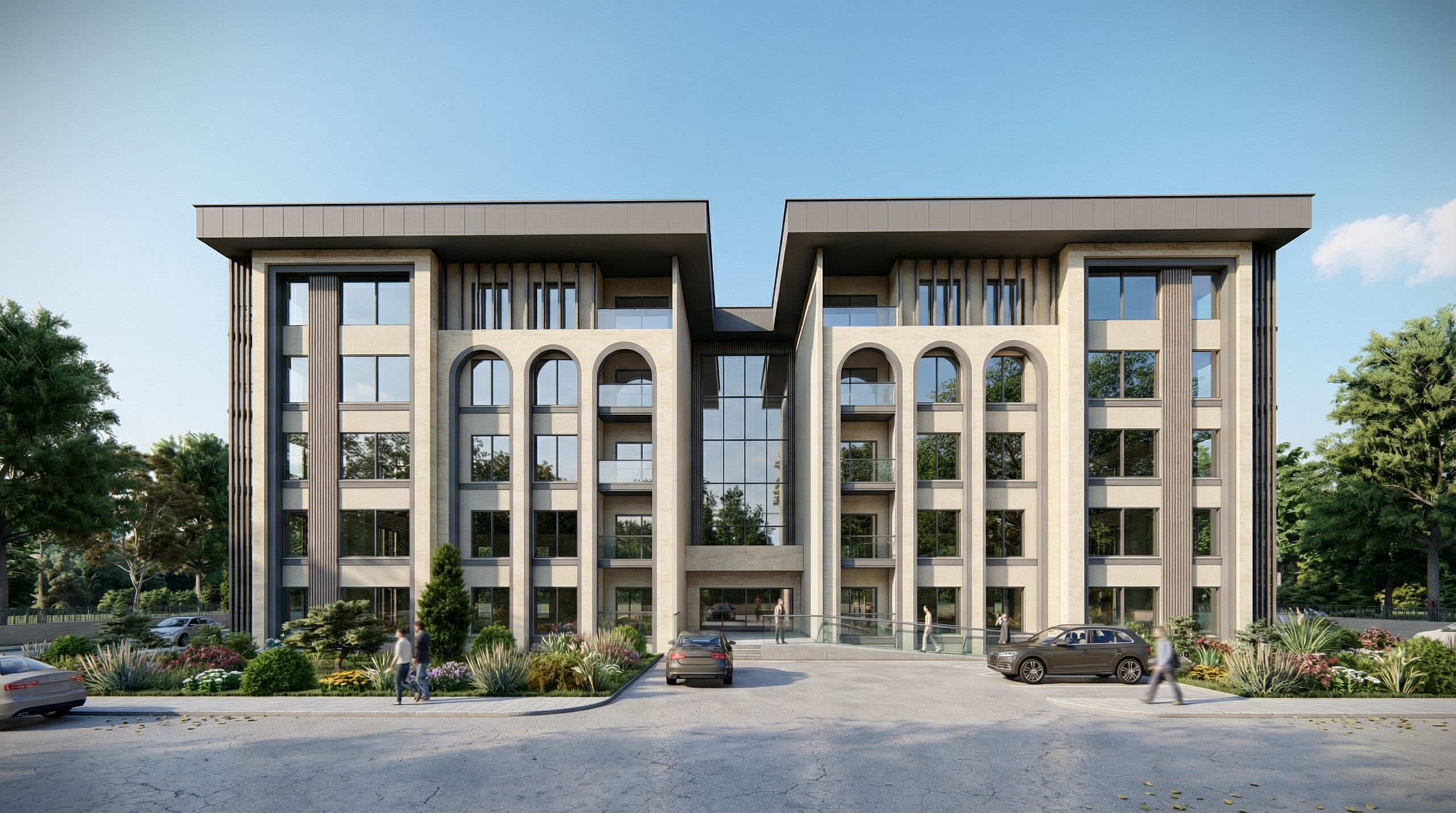 Mardin Kemerli de  bulunan lojman projesinin farklı açılardan render çalışmaları