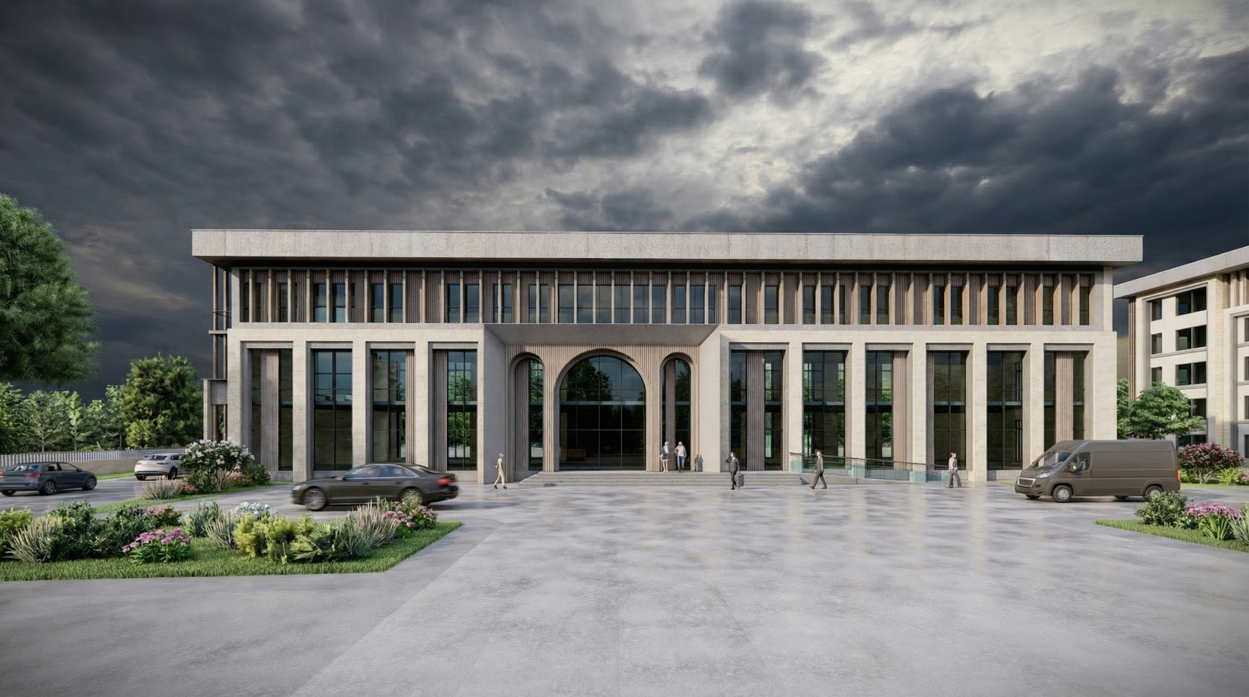 Mardin Kemerli de  bulunan lojman projesinin farklı açılardan render çalışmaları