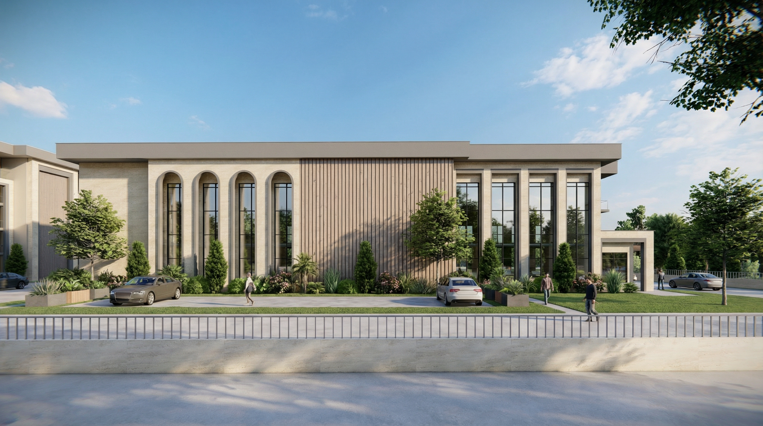 Mardin Kemerli de  bulunan lojman projesinin farklı açılardan render çalışmaları