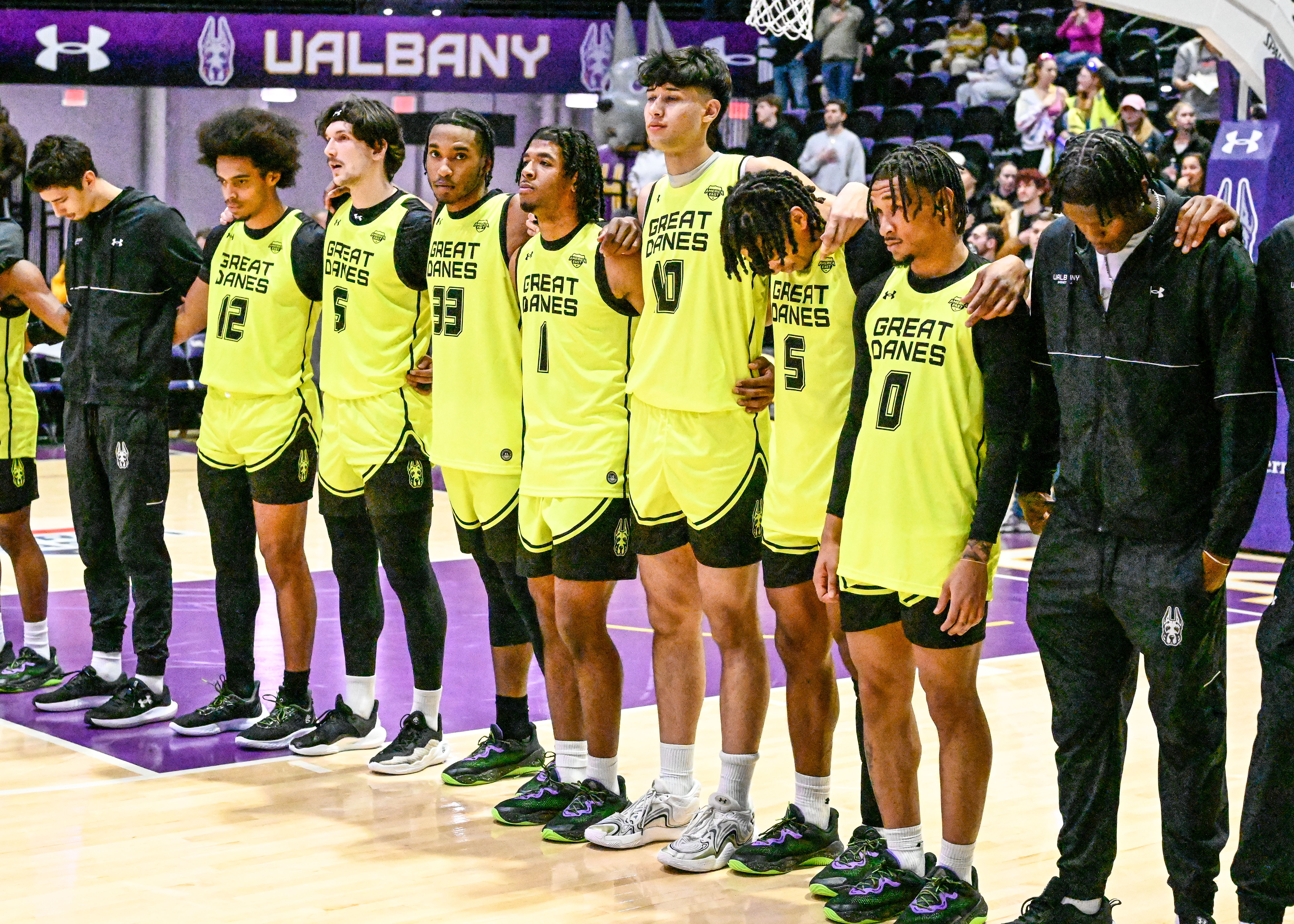 UAlbany students in the stands
