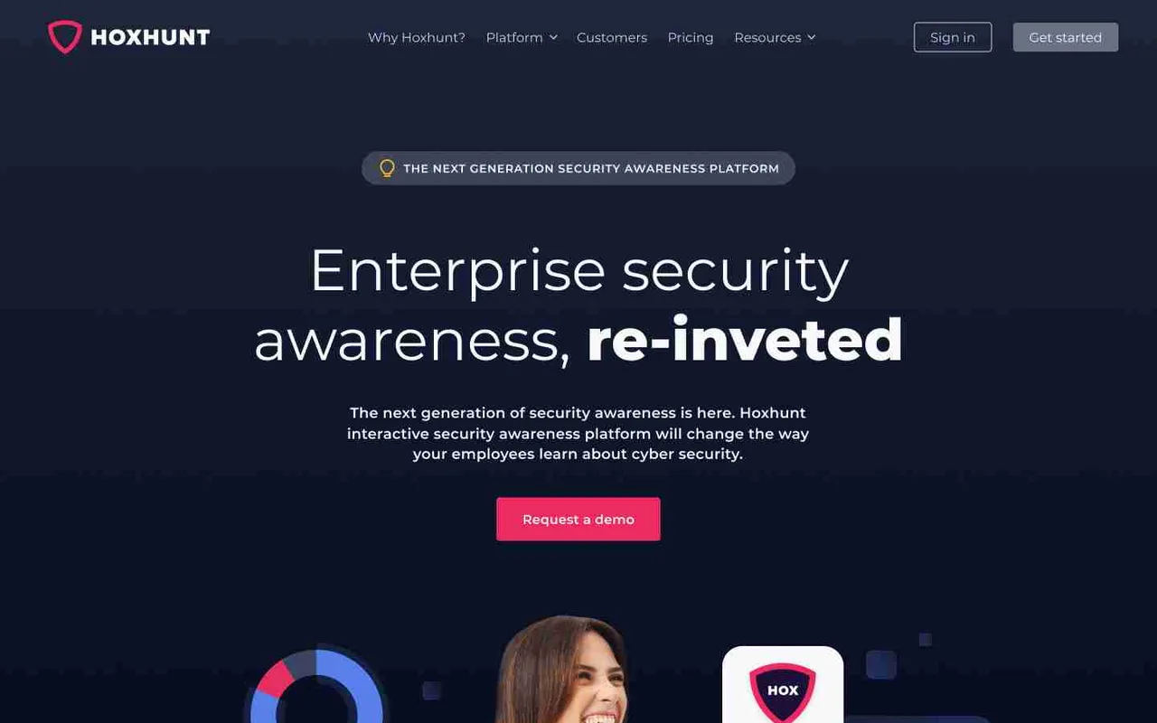 Hoxhunt website built by LoudFace