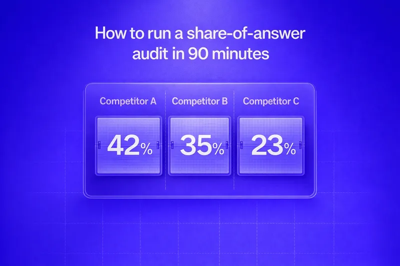 How to Run a Share-of-Answer Audit on Your Category in 90 Minutes