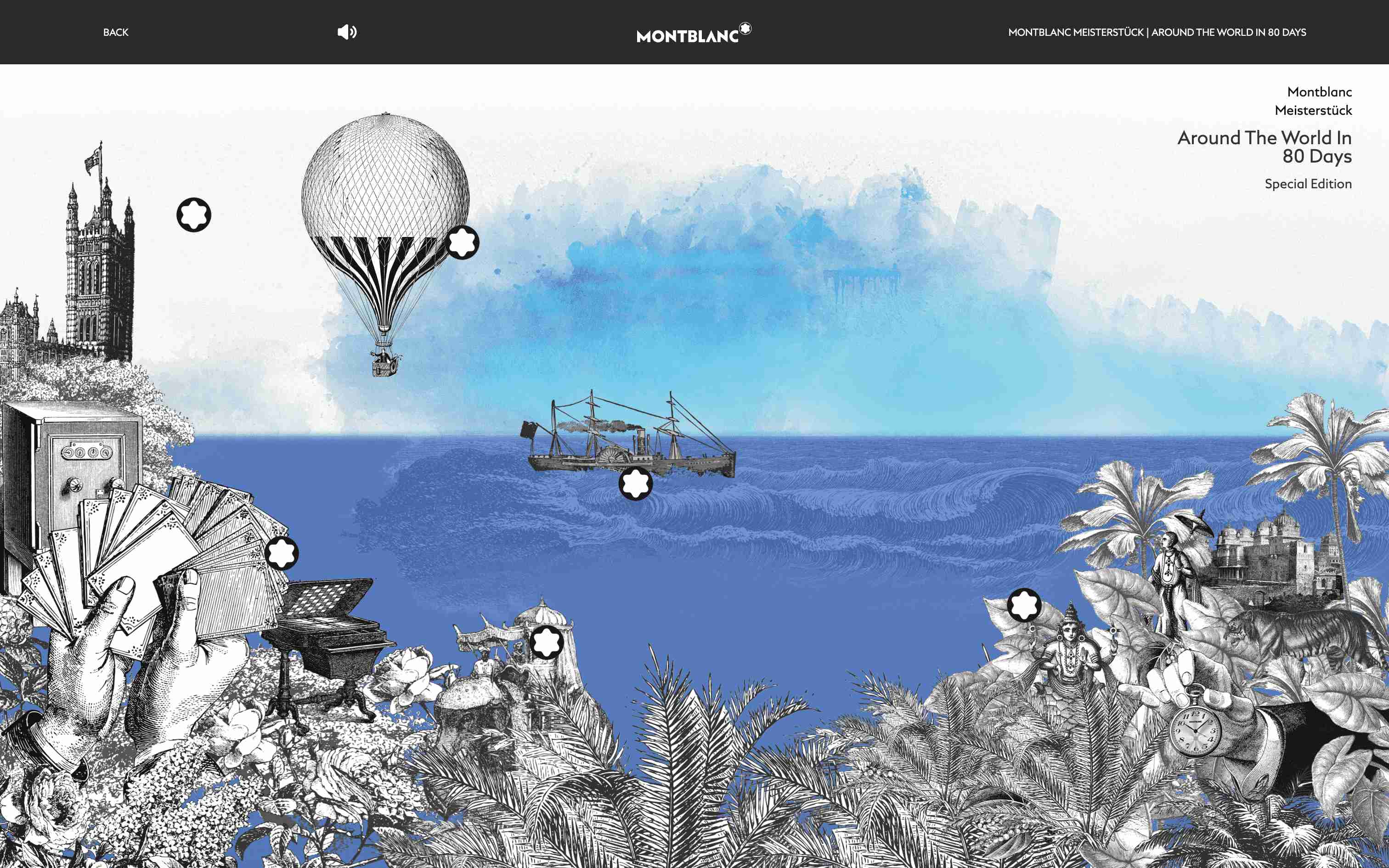 Interactive Microsite for "Around the World in 80 Days" Collection
