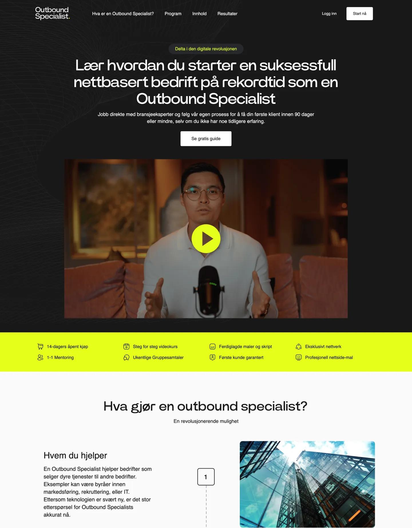 High-converting landing page