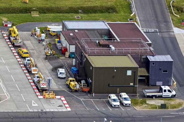 Airfield ground lights building