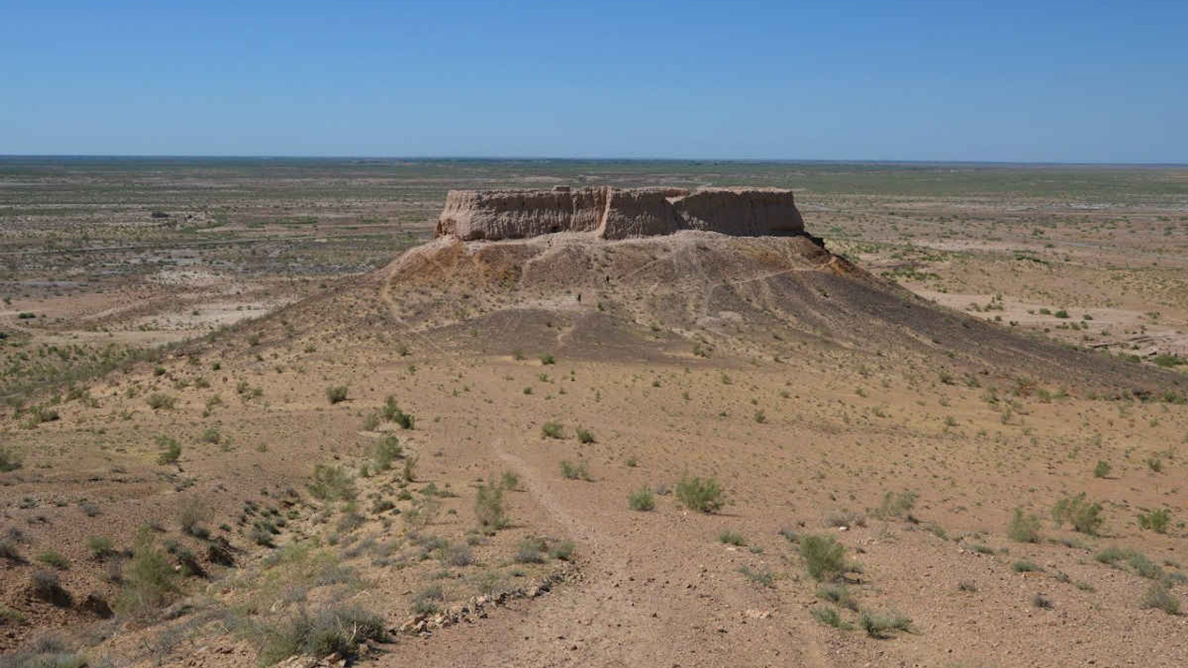 Ancient fortress Ayaz Kala 2 in Karakalpakistan, Uzbekistan β historical landmark in the desert.