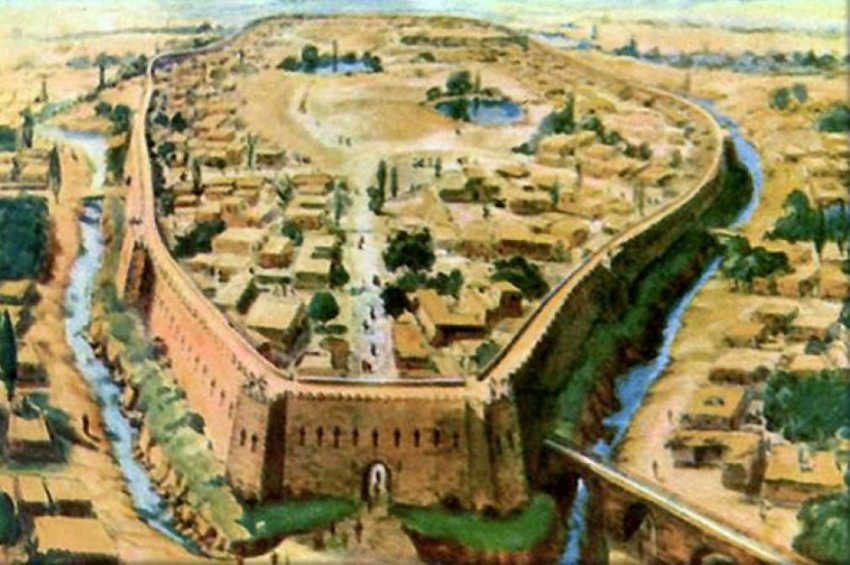 Ricostruzione storica dell'antica insediamento di Afrasiyab a Samarcanda, Uzbekistan, famosa attrazione.