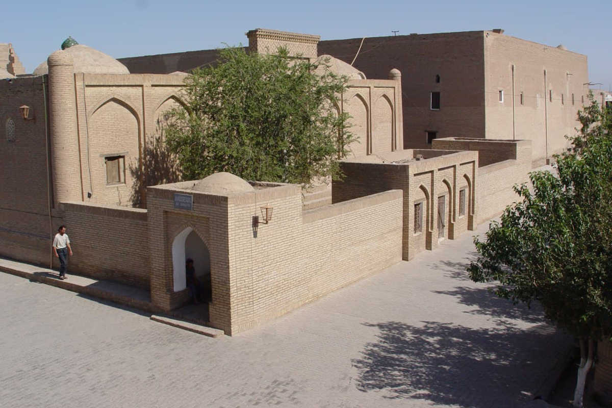 Matpanabay Madrassah in Khiva, Uzbekistan: Historical landmark in the UNESCO old town Ichan Kala.