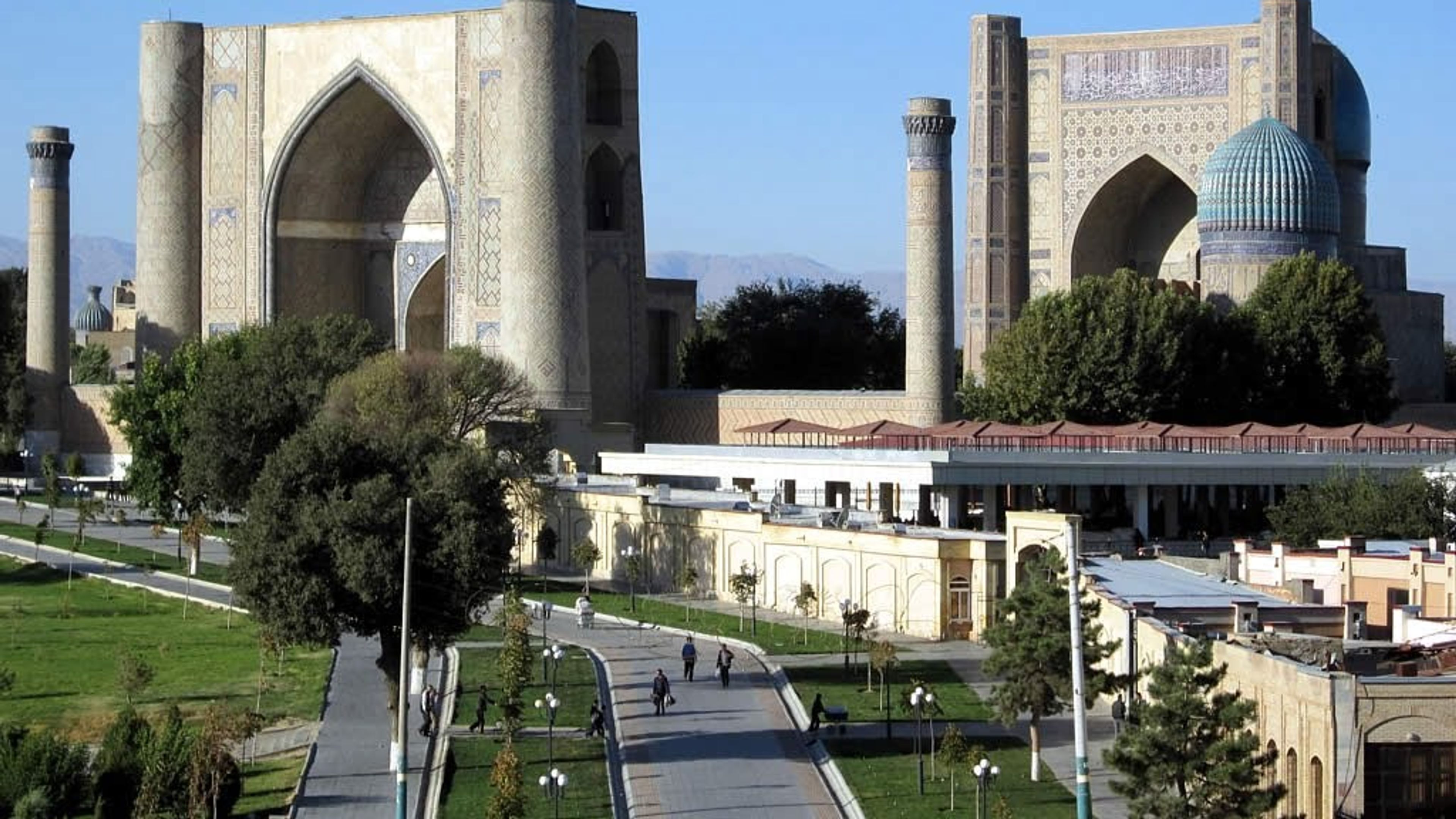 Moschea di Bibi-Khanym a Samarkand, Uzbekistan: Imponente monumento storico e patrimonio mondiale dell'UNESCO.