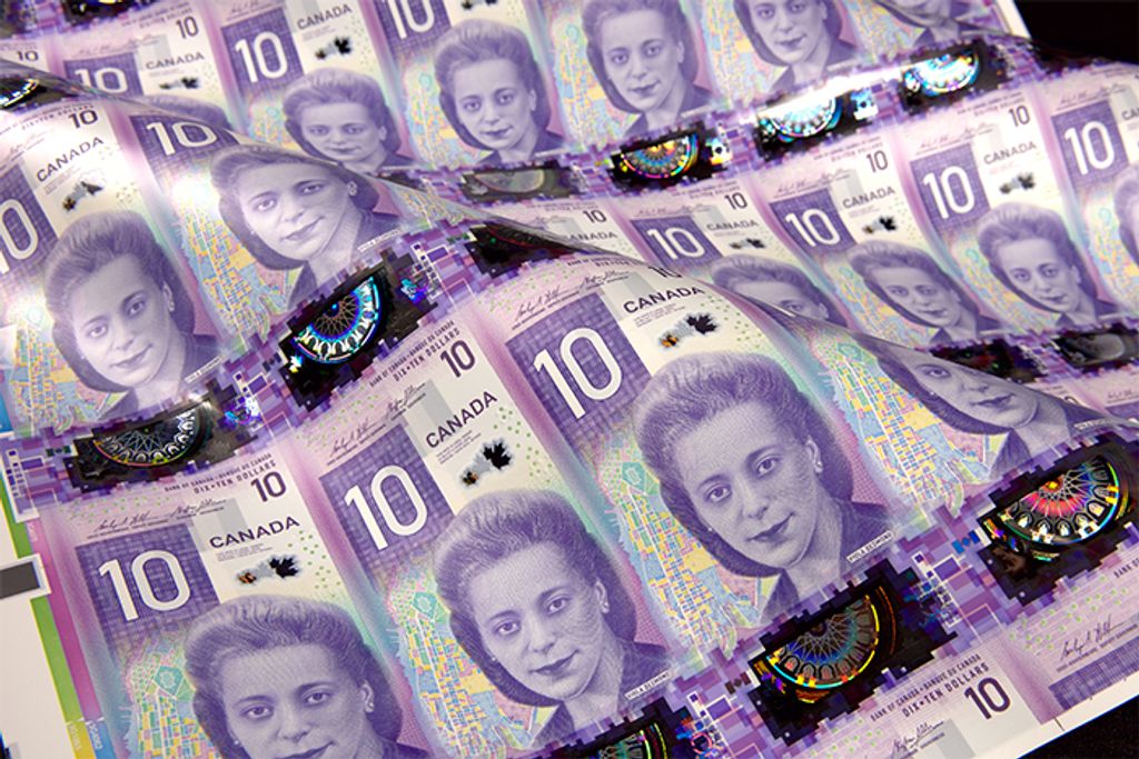 Production of Canadian CAD10 Polymer Banknote