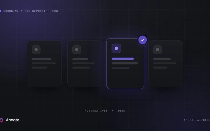 Choosing among bug reporting tool options — Annote blog cover