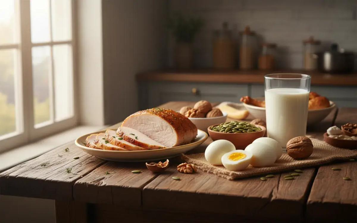 Selectie de alimente naturale bogate in triptofan