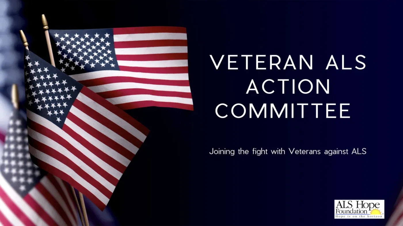 Slide: Veteran ALS Action Committee. Joining the fight with Veterans against ALS.