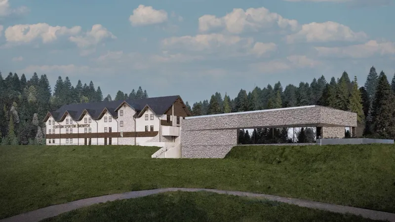 Obiekt sportu i rekreacji z basenem przy budynku Centrum Sportów Zimowych w Ptaszkowej