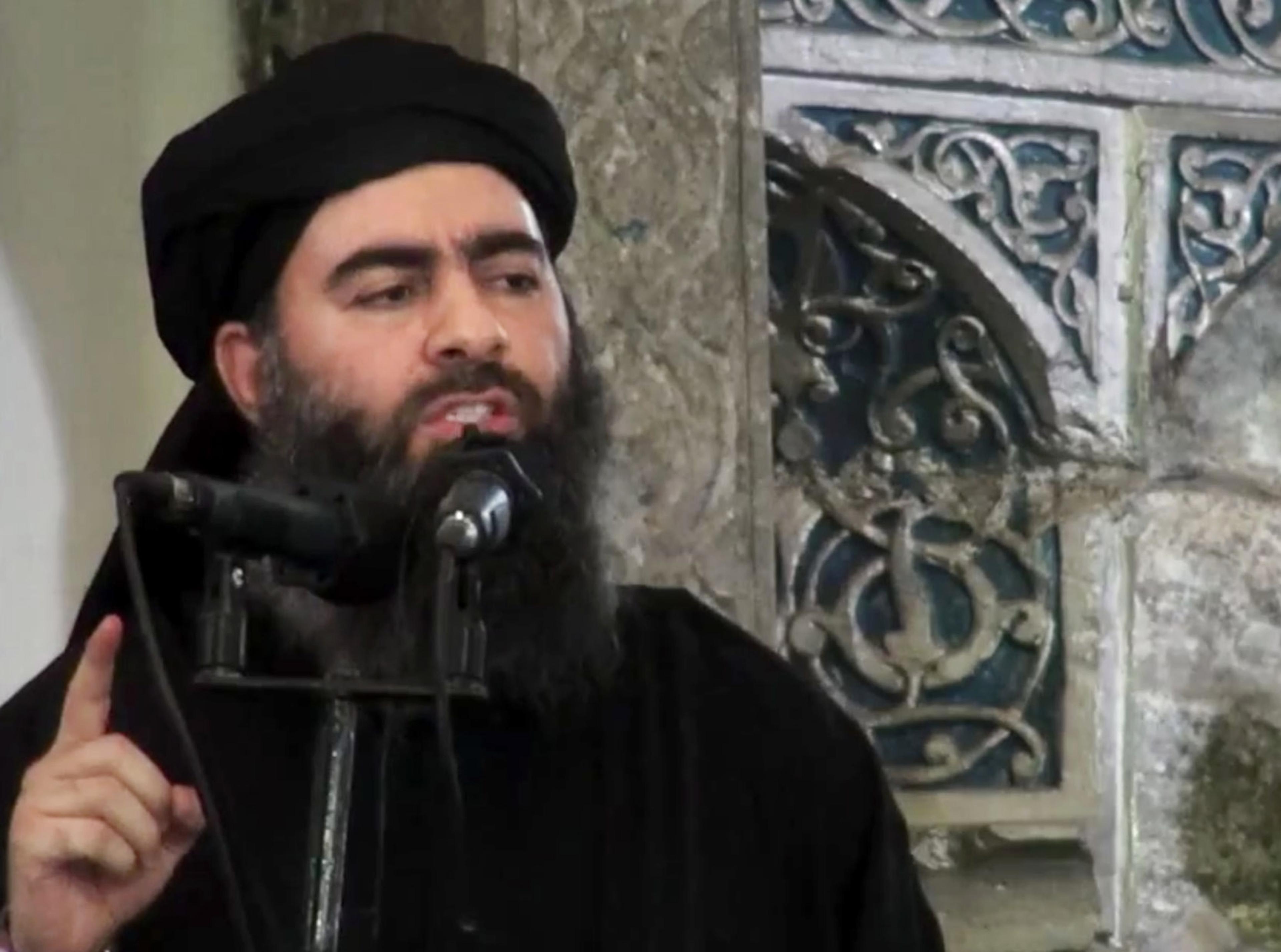 Abu Bakr al-Baghdadis preken i en moské i Irak