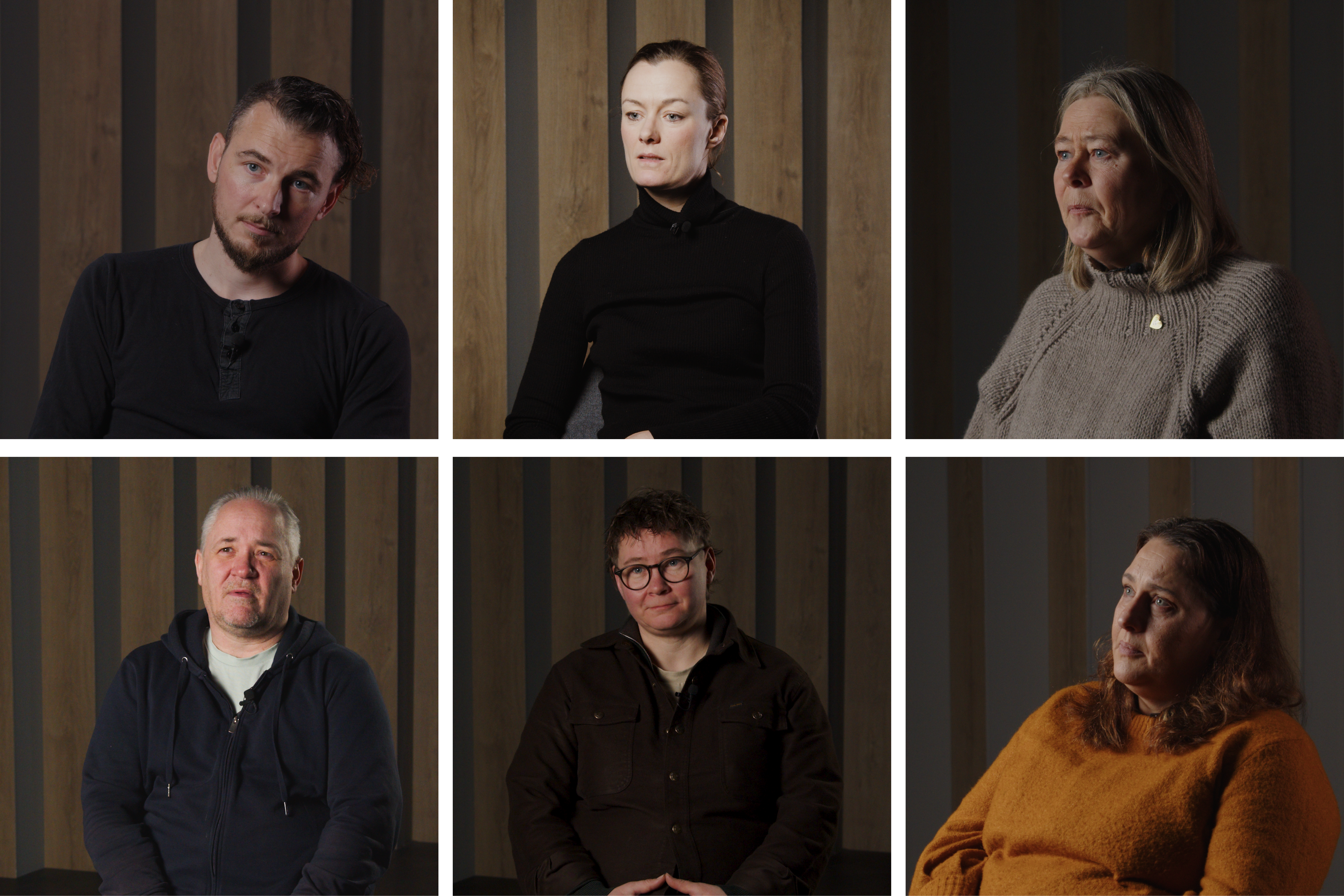 Stillbilder fra forskjellige vitnevideoer