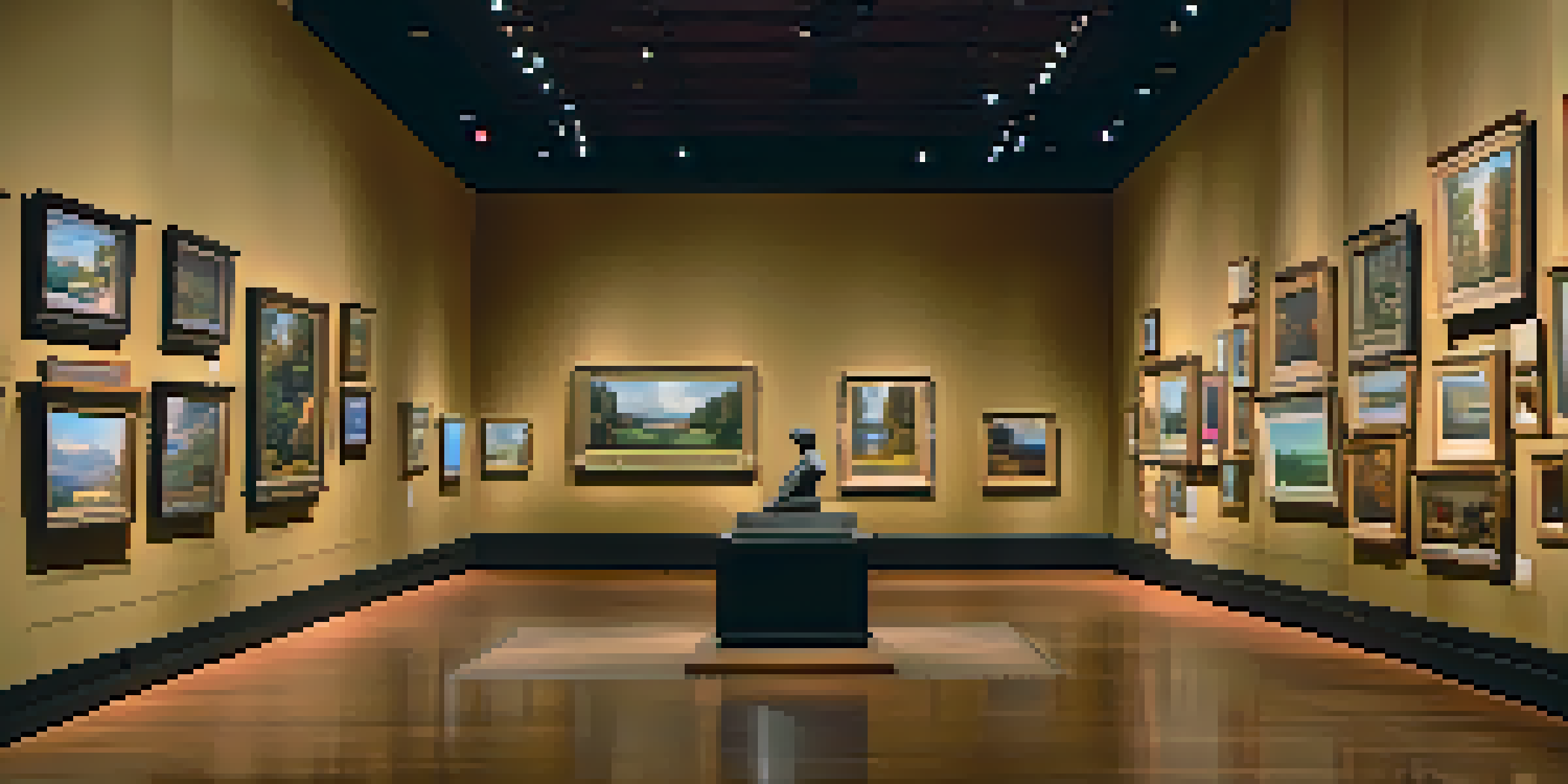 A gallery in the Museum of Fine Arts, Boston, filled with Impressionist paintings and visitors admiring the art.