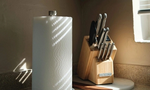 kitchen roll and some knives