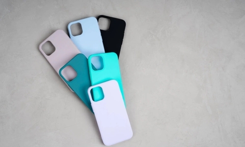 6 different phone cases stacked closely