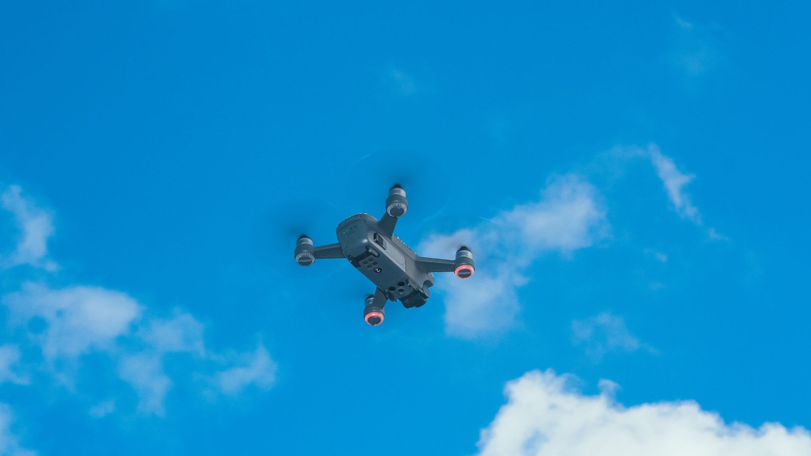 Drone in blue sky