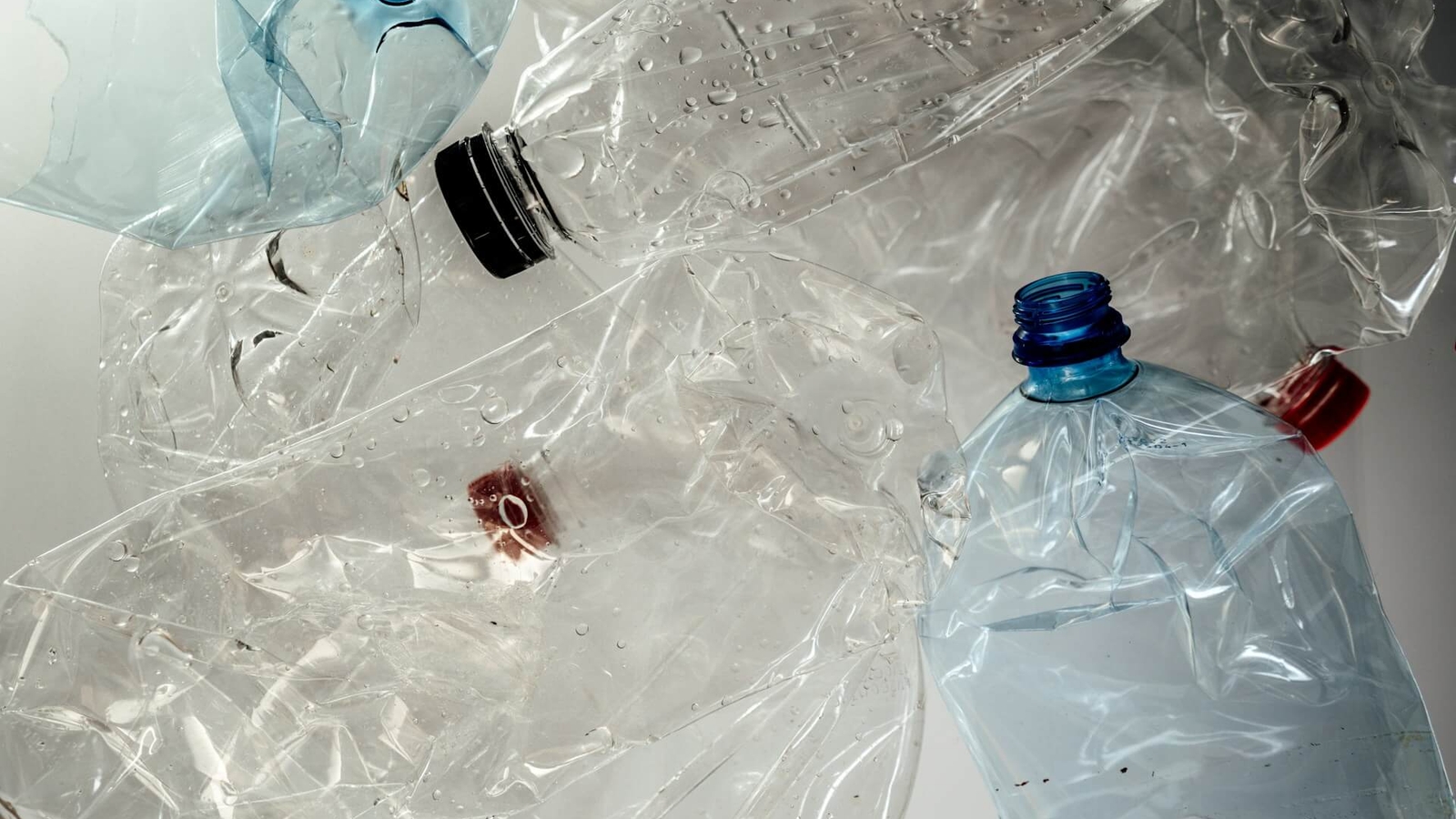 Plastic bottles in a pile